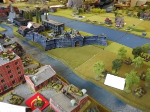 The Russians are in the new city in the foreground.