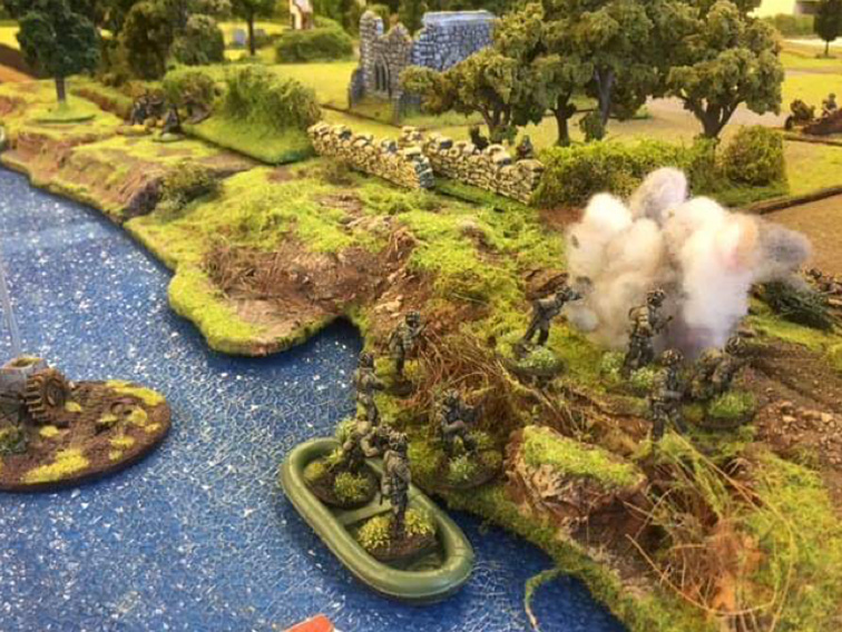 Disembarking with smoke cover