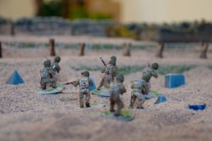 pinning the centre of the American attack