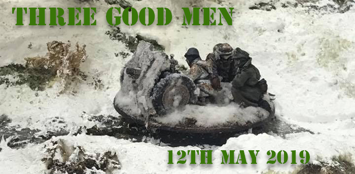 3 man gun team in the snow