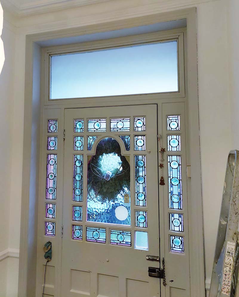 White Laminated Fan Light Muswell Hill internal