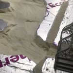 Foam board shaped to make the contours