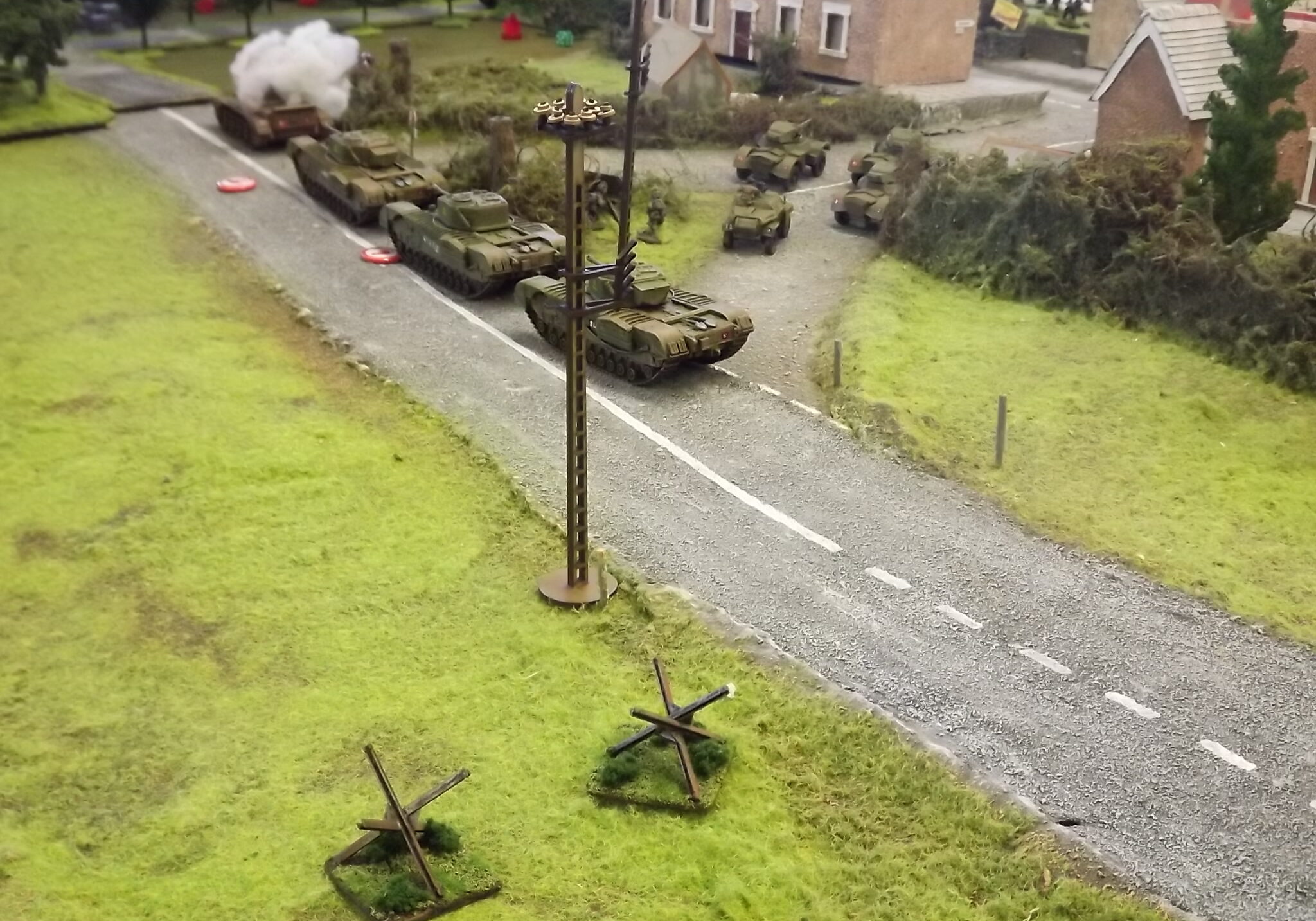 The main highway, autobahn, heading for the road bridge.